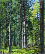 Stanislaw Julianowitsch Zukowski  - Bilder Gemälde - Pines and Fir Trees