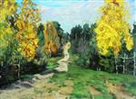 Stanislaw Julianowitsch Zukowski  - Bilder Gemälde - Road in Autumn