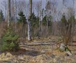 Stanislaw Julianowitsch Zukowski  - Bilder Gemälde - Spring Landscape