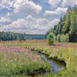Stanislaw Julianowitsch Zukowski  - Bilder Gemälde - Summer Meadow, Pobojka