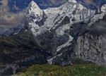 Stanislaw Julianowitsch Zukowski  - Bilder Gemälde - The Alps - Mountain Landscape
