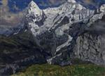 Stanislaw Julianowitsch Zukowski  - Bilder Gemälde - The Alps - Mountain Landscape