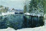 Stanislaw Julianowitsch Zukowski  - Bilder Gemälde - The First Snow-2