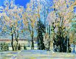 Stanislaw Julianowitsch Zukowski  - Bilder Gemälde - The Fresh Snow