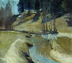 Stanislaw Julianowitsch Zukowski  - Bilder Gemälde - The Stream-2