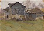 Stanislaw Julianowitsch Zukowski  - Bilder Gemälde - Village House