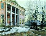 Stanislaw Julianowitsch Zukowski  - Bilder Gemälde - Winter Evening-2