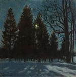Stanislaw Julianowitsch Zukowski  - Bilder Gemälde - Winter Night-2