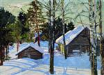 Stanislaw Julianowitsch Zukowski  - Bilder Gemälde - Winter-4
