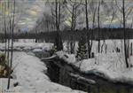 Stanislaw Julianowitsch Zukowski  - Bilder Gemälde - Woodland in Winter