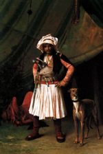 Jean Léon Gérôme - Peintures - Bashi Bzouk et son chien