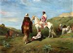Eugene Fromentin - Bilder Gemälde - A Meeting of Arab Chiefs