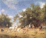 Bild:Arab Horsemen Resting in the Forest