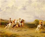 Eugene Fromentin - Bilder Gemälde - Arab Horsemen-2