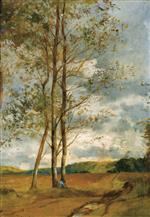Eugene Fromentin - Bilder Gemälde - Birch In Montoire, Near Blois