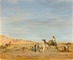 Eugene Fromentin - Bilder Gemälde - Campement dans le Sahara