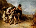Eugene Fromentin  - Bilder Gemälde - Jeunes filles arabes