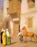 Jean Leon Gerome - Peintures - Marchands de chevaux