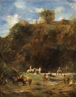 Eugene Fromentin  - Bilder Gemälde - Ravin, souvenir d'Algérie