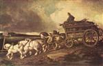 Jean Louis Theodore Gericault - Bilder Gemälde - Coal Wagon