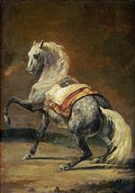 Jean Louis Theodore Gericault - Bilder Gemälde - Dappled Grey Horse