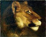 Jean Louis Theodore Gericault - Bilder Gemälde - Head of a Lioness