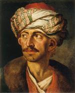 Jean Louis Theodore Gericault - Bilder Gemälde - Head of an Oriental