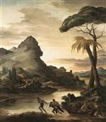 Jean Louis Theodore Gericault - Bilder Gemälde - Heroic Landscape with Fishermen