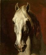 Jean Louis Theodore Gericault - Bilder Gemälde - Horse Head