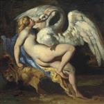 Jean Louis Theodore Gericault - Bilder Gemälde - Leda and the Swan
