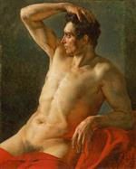 Jean Louis Theodore Gericault - Bilder Gemälde - Male torso in profile