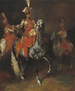 Jean Louis Theodore Gericault - Bilder Gemälde - Mounted Trumpeters of Napoleon's Imperial Guard
