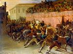 Jean Louis Theodore Gericault  - Bilder Gemälde - Riderless Racers at Rome