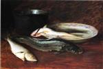 Jean Louis Theodore Gericault  - Bilder Gemälde - Still Life with Fish