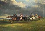 Jean Louis Theodore Gericault  - Bilder Gemälde - The 1821 Derby at Epsom