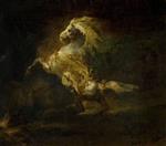 Jean Louis Theodore Gericault  - Bilder Gemälde - The Prancing Grey Horse