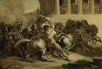 Jean Louis Theodore Gericault  - Bilder Gemälde - The Race of the Riderless Horses