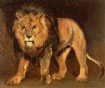 Jean Louis Theodore Gericault  - Bilder Gemälde - Walking lion