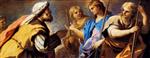 Luca Giordano - Bilder Gemälde - Abraham Worshipping Three Angels