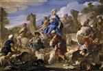 Luca Giordano - Bilder Gemälde - Abreise Rebekkas nach Kana
