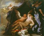 Luca Giordano - Bilder Gemälde - Cupid Visiting the Sleeping Psyche