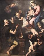 Luca Giordano - Bilder Gemälde - Der heilige Lukas malt die Madonna