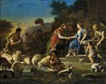 Luca Giordano  - Bilder Gemälde - Jacob and Rachel at the Well