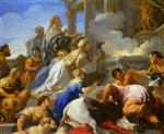 Luca Giordano  - Bilder Gemälde - Psyche's Parents Offering Sacrifice to Apollo