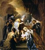 Luca Giordano  - Bilder Gemälde - Salomo wird zum König gesalbt