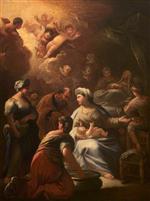 Luca Giordano  - Bilder Gemälde - The Birth of the Virgin