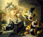 Luca Giordano  - Bilder Gemälde - The Dream Of St. Joseph