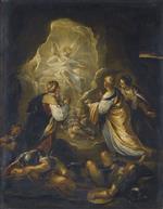 Luca Giordano  - Bilder Gemälde - The Three Marys at the Tomb
