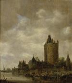 Jan van Goyen - Bilder Gemälde - A Castle by a River