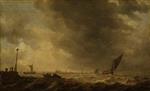 Jan van Goyen - Bilder Gemälde - A River Estuary
